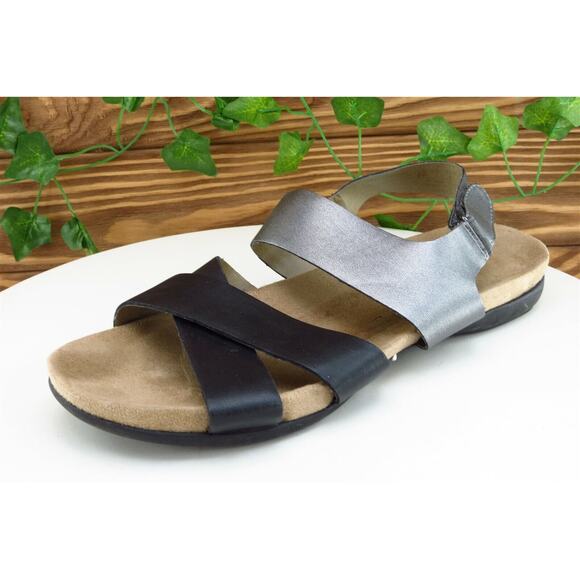 Naturalizer Sz 40 M‎ Silver Ankle Strap Synthetic Women Sandals - Picture 1 of 7